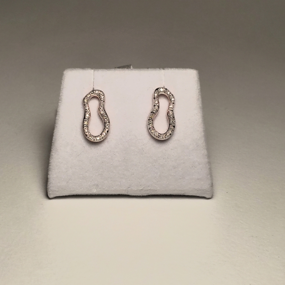 Monica Vinader Riva Pod Studs 18k Rose Vermeil